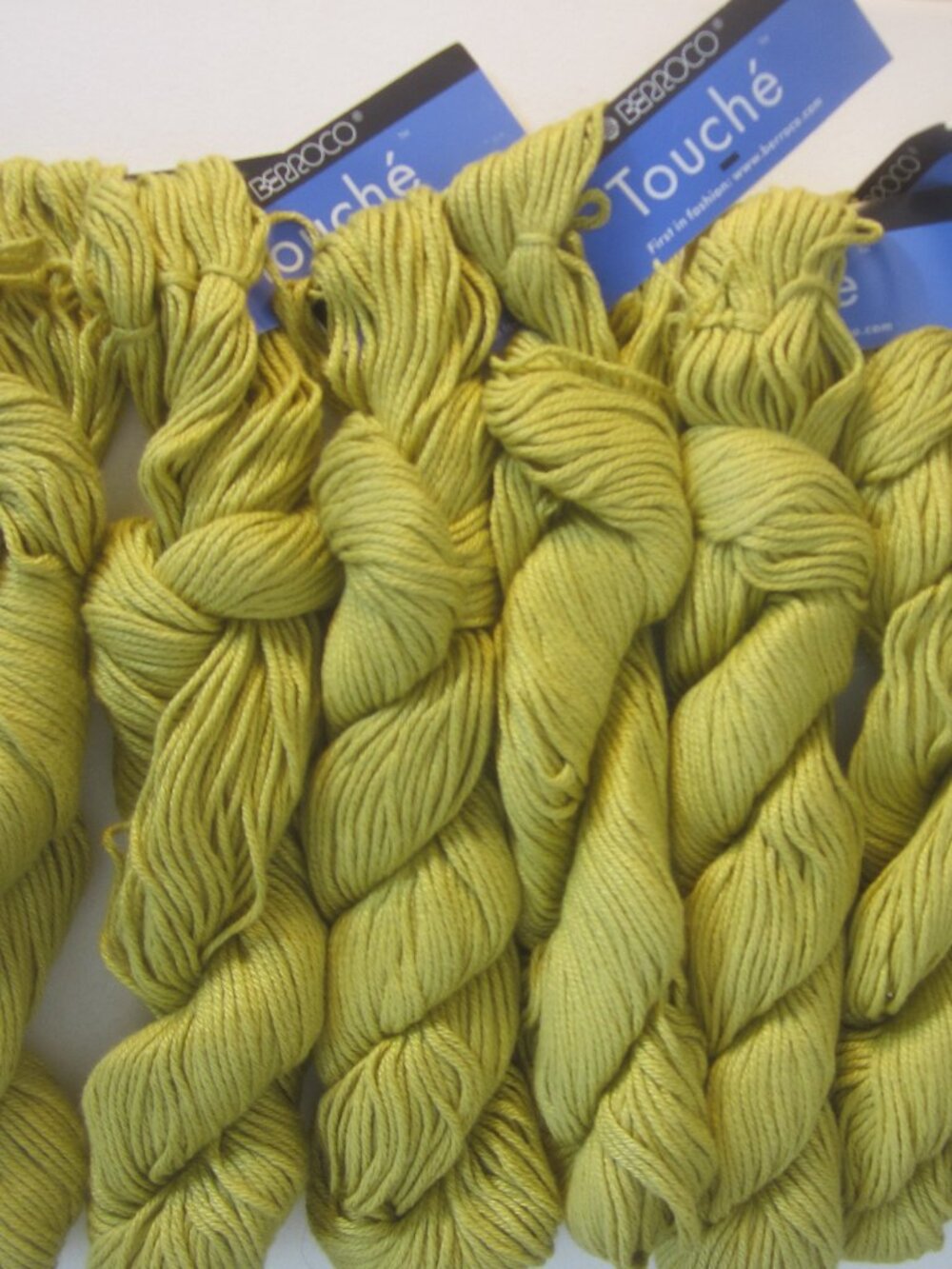 Lot of 8~ Berroco Touche Cotton Blend yarn Green 7911 Worsted Weight 89 yds